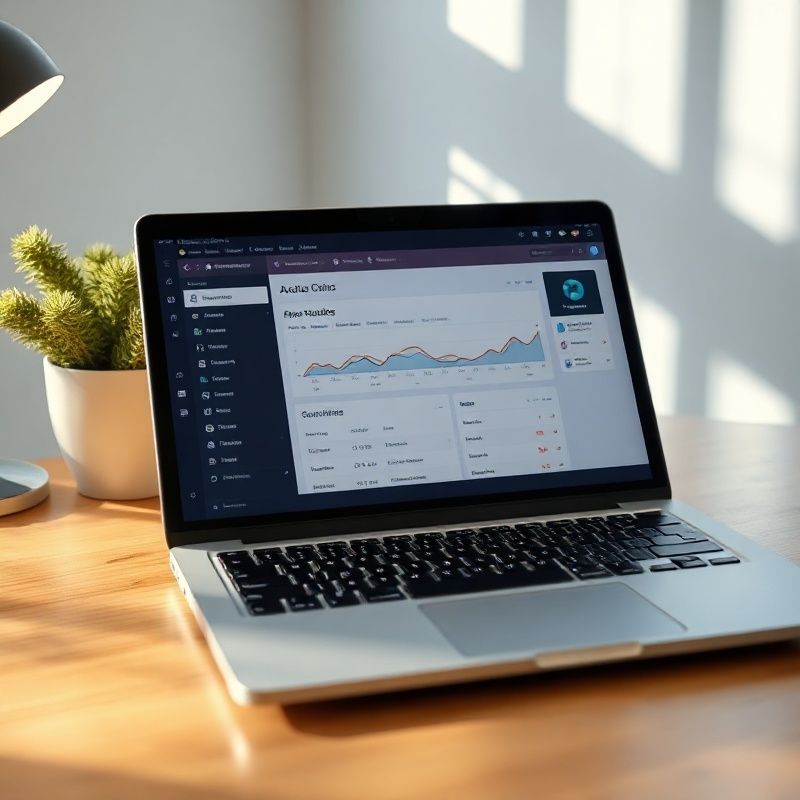 Patronat Dashboard auf einem modernen Laptop